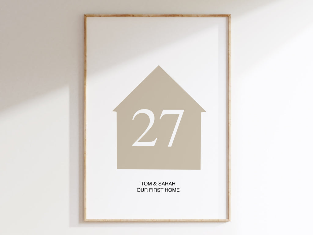 Personalised House Number Print