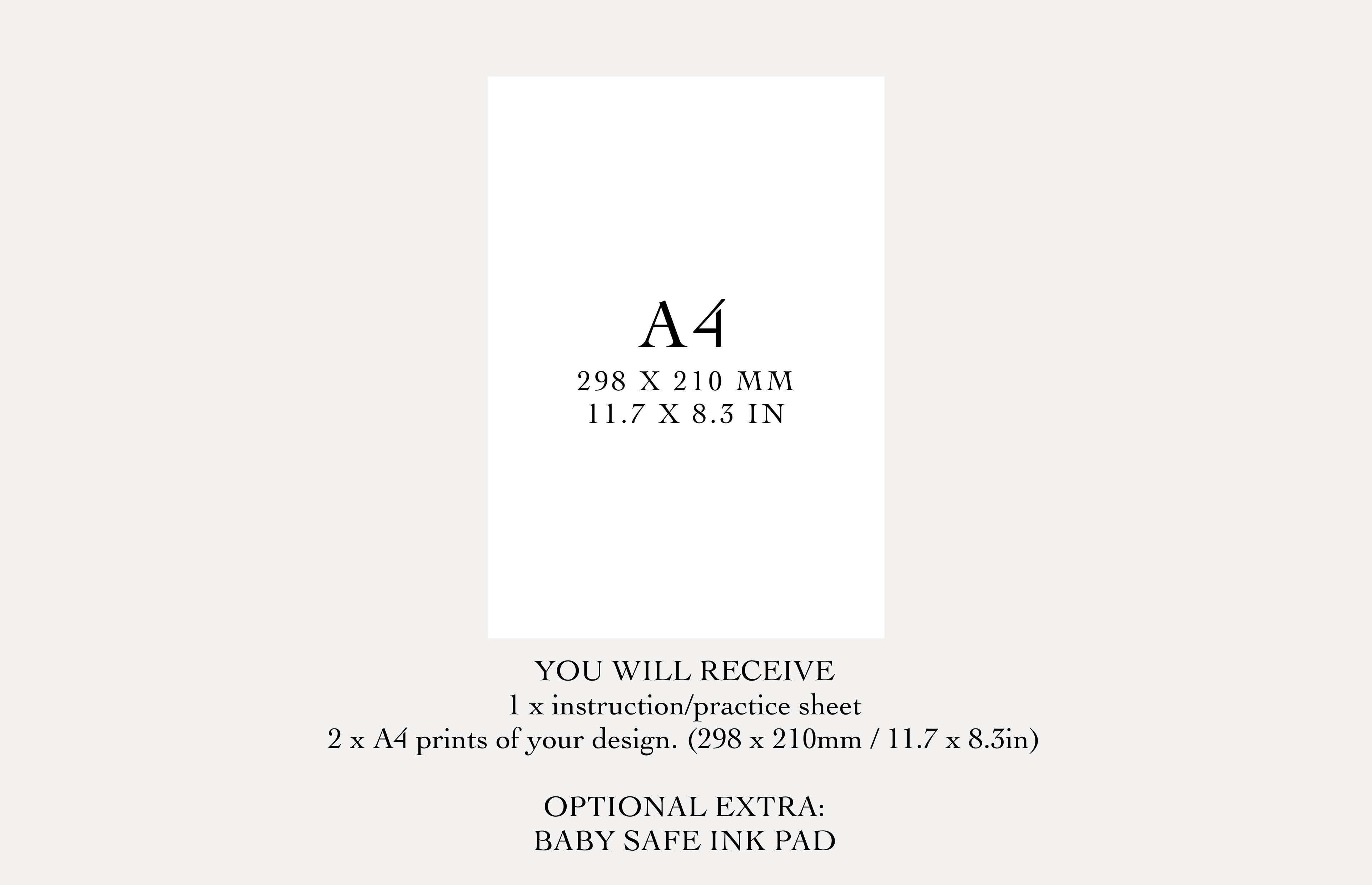 Personalised Baby Footprints & Birth Details Print – DIY Gift